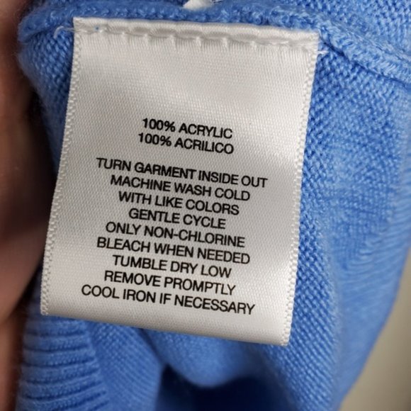 Sag Harbor Blue Mock Neck Turtleneck - Picture 3 of 5